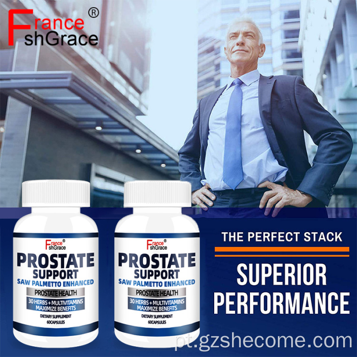 Cápsulas de saúde da próstata de Palmetto Men Suporte a próstata